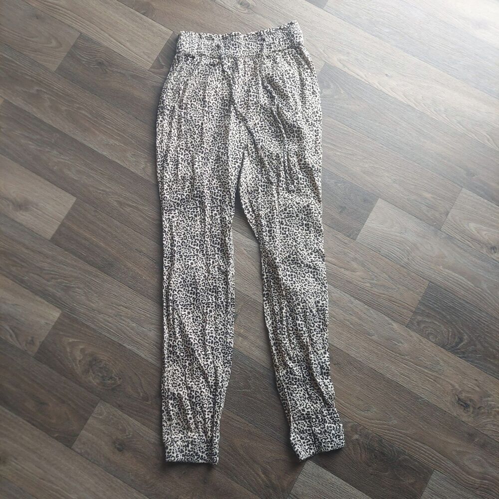 Hollister Ultra High Rise Leopard Print Jogger Pants Women's XS Comfort